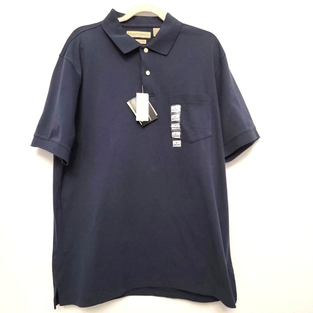 Munsingwear Dry Dimensions NWT Navy Blue Polo Shirt SZ XL